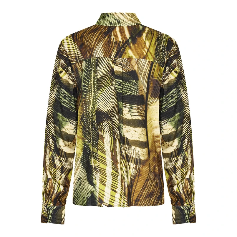Claudia Strater Dames Blouse Cs25-14509 Khakigroen