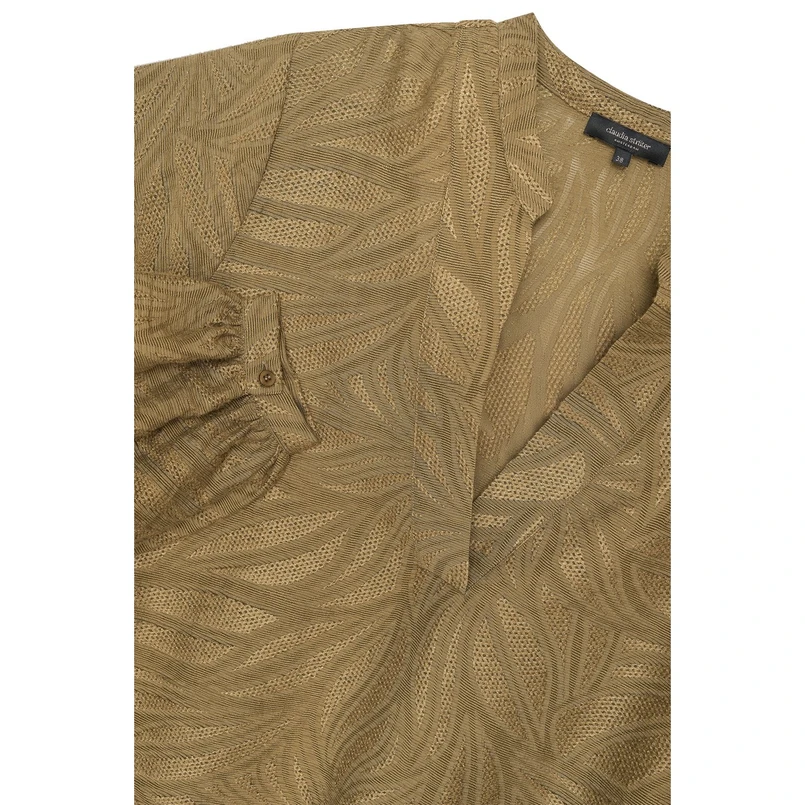 Claudia Strater Dames Blouse Cs25-14520 Khakigroen