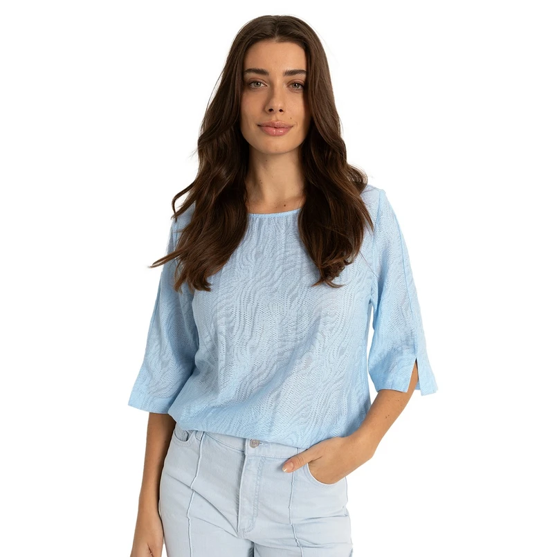 Claudia Strater Dames Blouse Cs25-14526 Bleu
