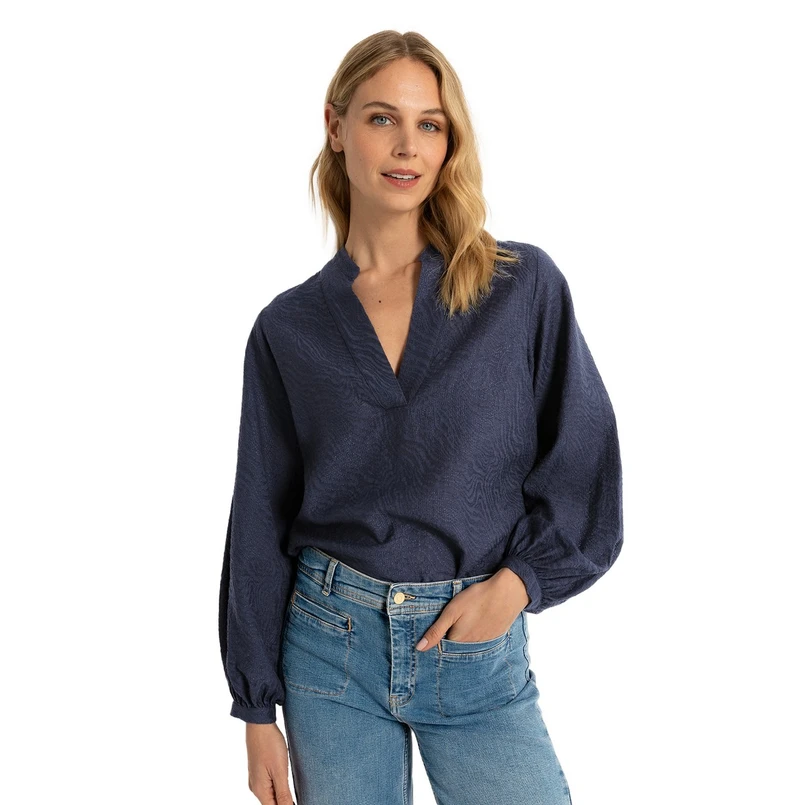 Claudia Strater Dames Blouse Cs25-14541 Navy