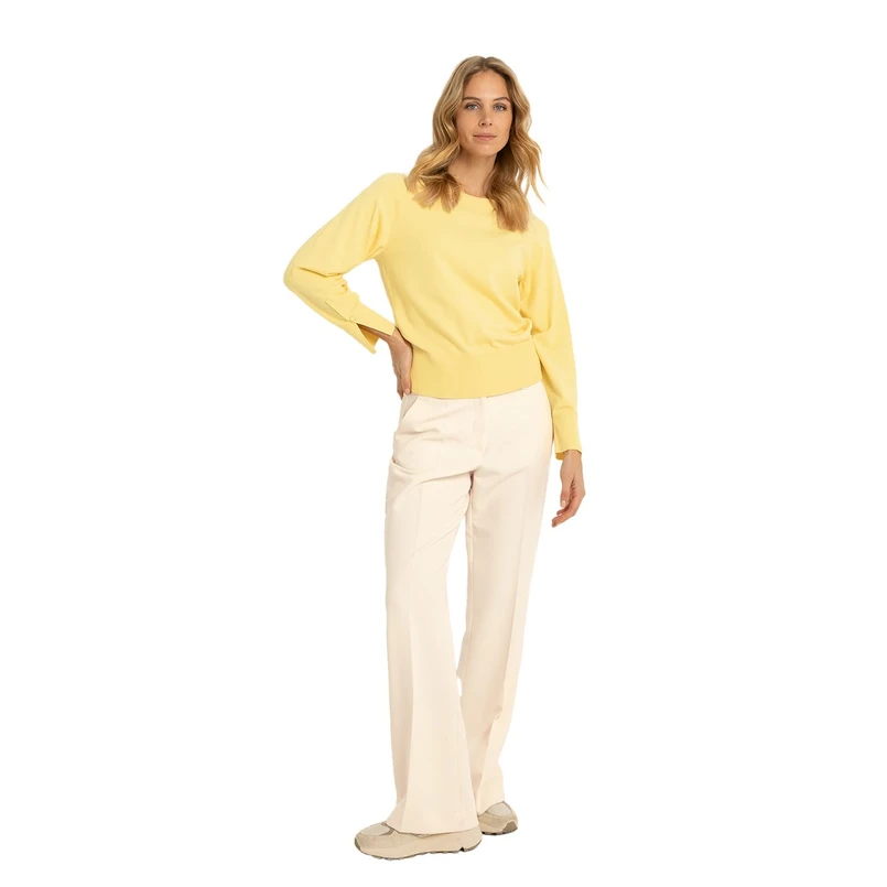 Claudia Strater Dames Broek Cs25-21502 Ecru
