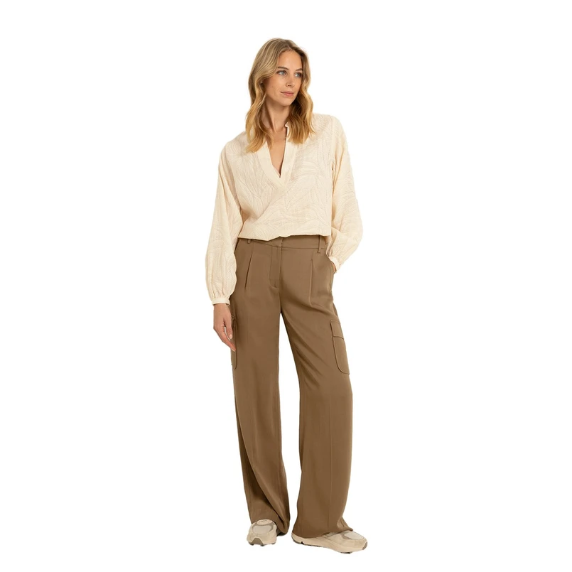 Claudia Strater Dames Broek Cs25-21507 Khakigroen