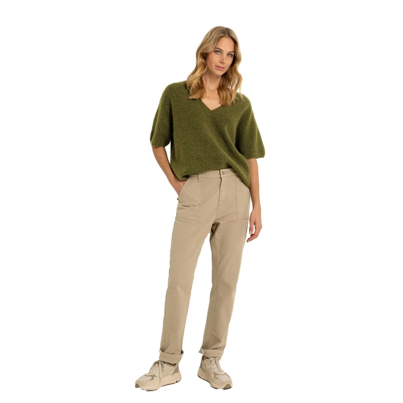 Claudia Strater Dames Broek Cs25-22503 Khakigroen