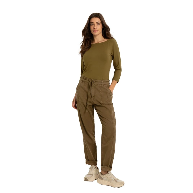 Claudia Strater Dames Broek Cs25-22505 Khakigroen