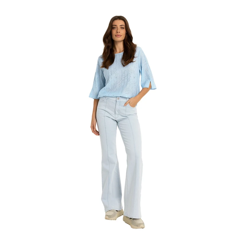 Claudia Strater Dames Broek Cs25-22522 Bleached blue denim