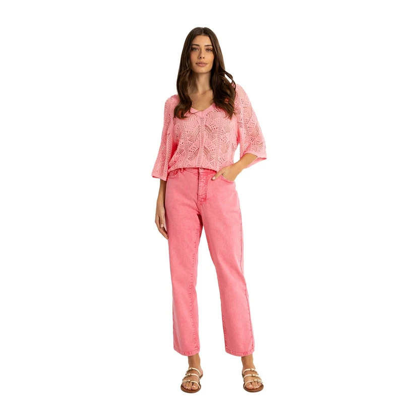 Claudia Strater Dames Jeans Cs22-25234 Fuchsia