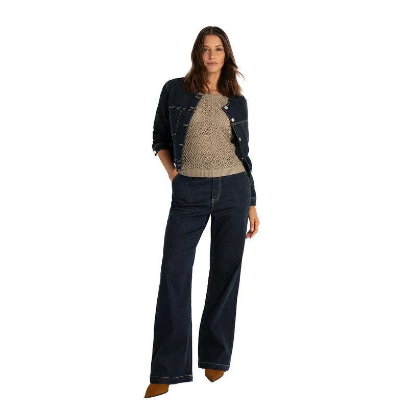 Claudia Strater Dames Jeans CS22-25542 Dark blue denim