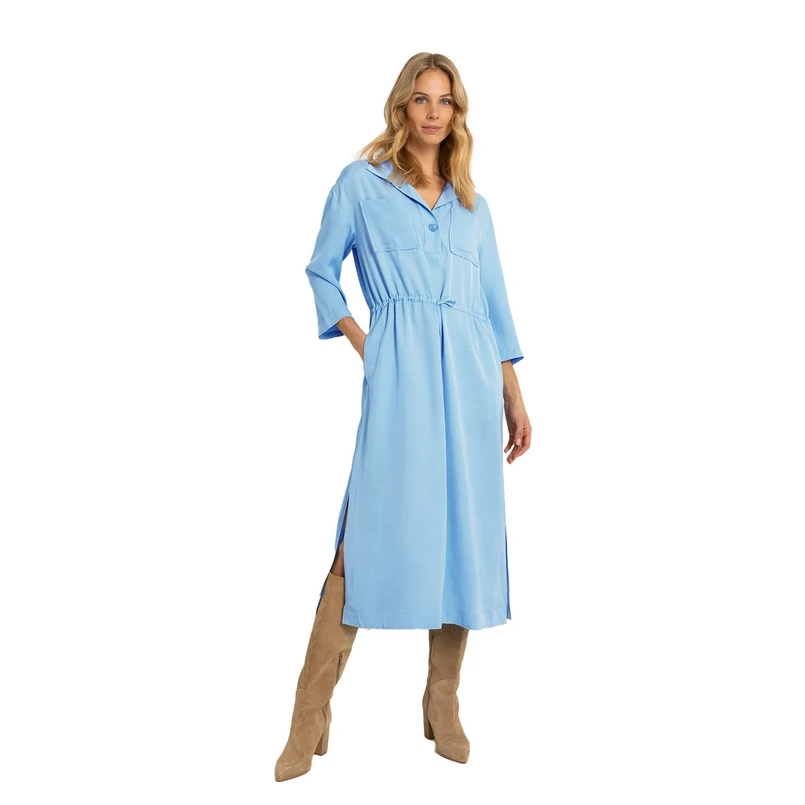 Claudia Strater Dames Jurk Cs25-32509 Bleu