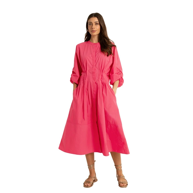 Claudia Strater Dames Jurk Cs32-25346 Fuchsia