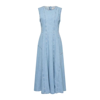 Claudia Strater Dames Jurk Cs32-25563 Light blue denim
