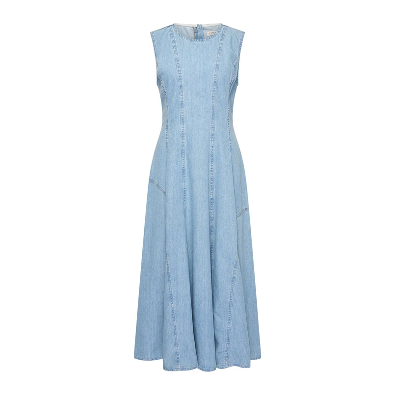 Claudia Strater Dames Jurk Cs32-25563 Light blue denim