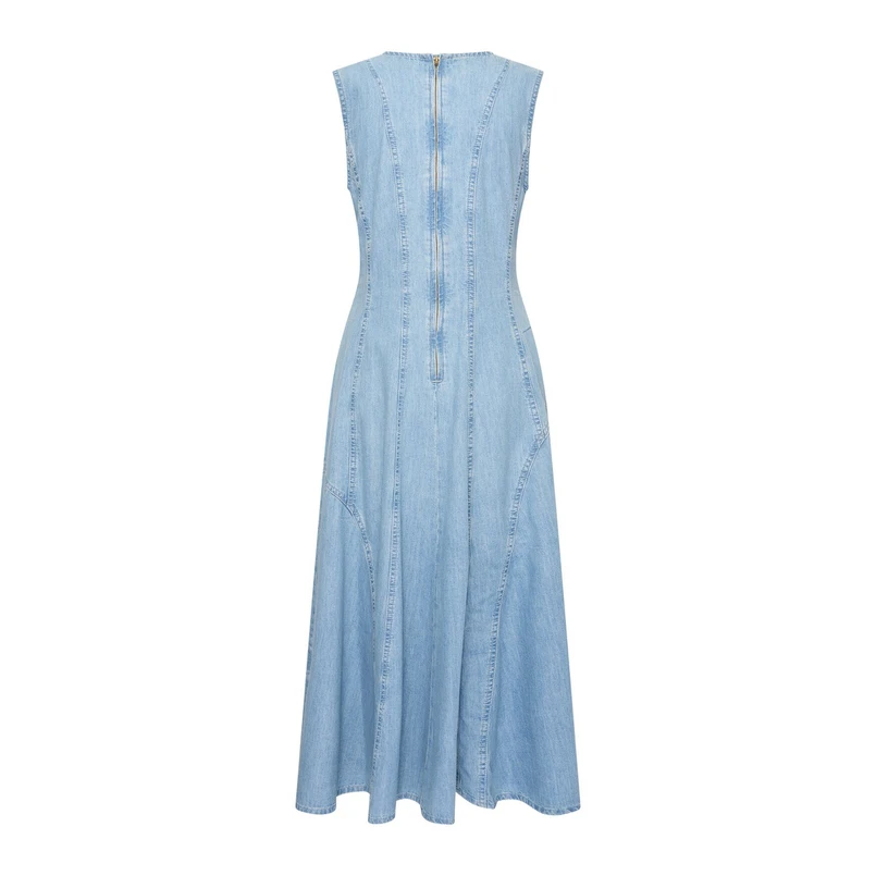 Claudia Strater Dames Jurk Cs32-25563 Light blue denim