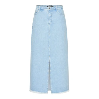 Claudia Strater Dames Rok Cs25-23508 Bleached blue denim