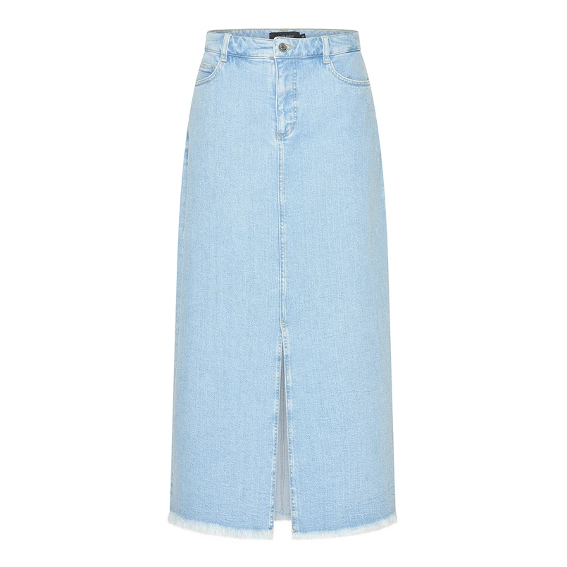 Claudia Strater Dames Rok Cs25-23508 Bleached blue denim