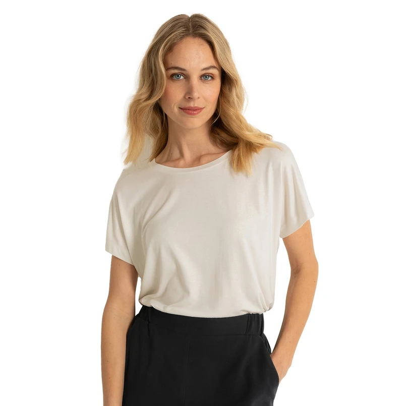 Claudia Strater Dames Top Cs13-25175 OFF-WHITE