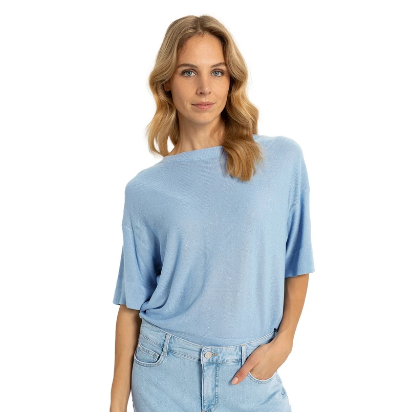 Claudia Strater Dames Trui Cs11-25113 Bleu
