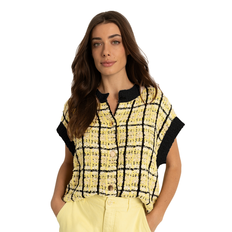 Claudia Strater Dames Vest Cs12-25044 Geel