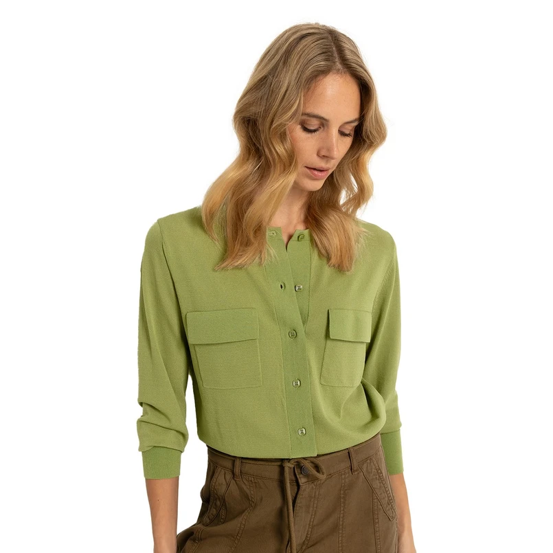 Claudia Strater Dames Vest Cs12-25065 Groen