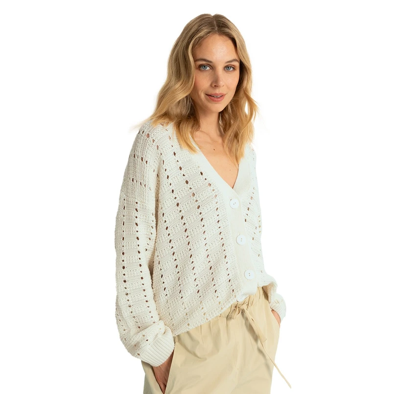 Claudia Strater Dames Vest Cs12-25384 Ecru