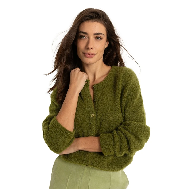 Claudia Strater Dames Vest Cs12-25489 Khakigroen