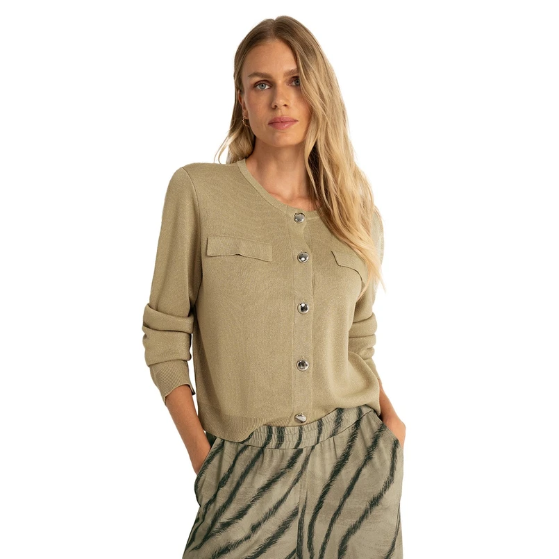 Claudia Strater Dames Vest Cs12-25502 Camel