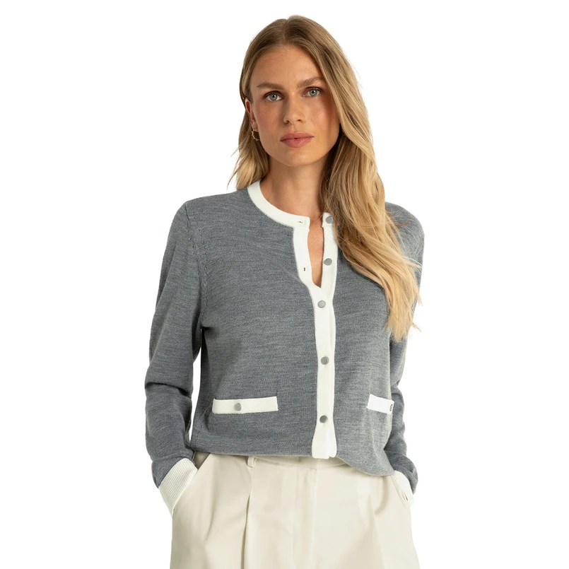 Claudia Strater Dames Vest CS12-25626 Lichtgrijs