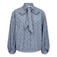 Co Couture Dames Blouse 35872 TRIXIE DOT BOW SHIRT Blauw dessin
