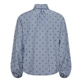Co Couture Dames Blouse 35872 TRIXIE DOT BOW SHIRT Blauw dessin