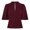 Co Couture Dames Blouse Adna Cc Open Back Bordeaux