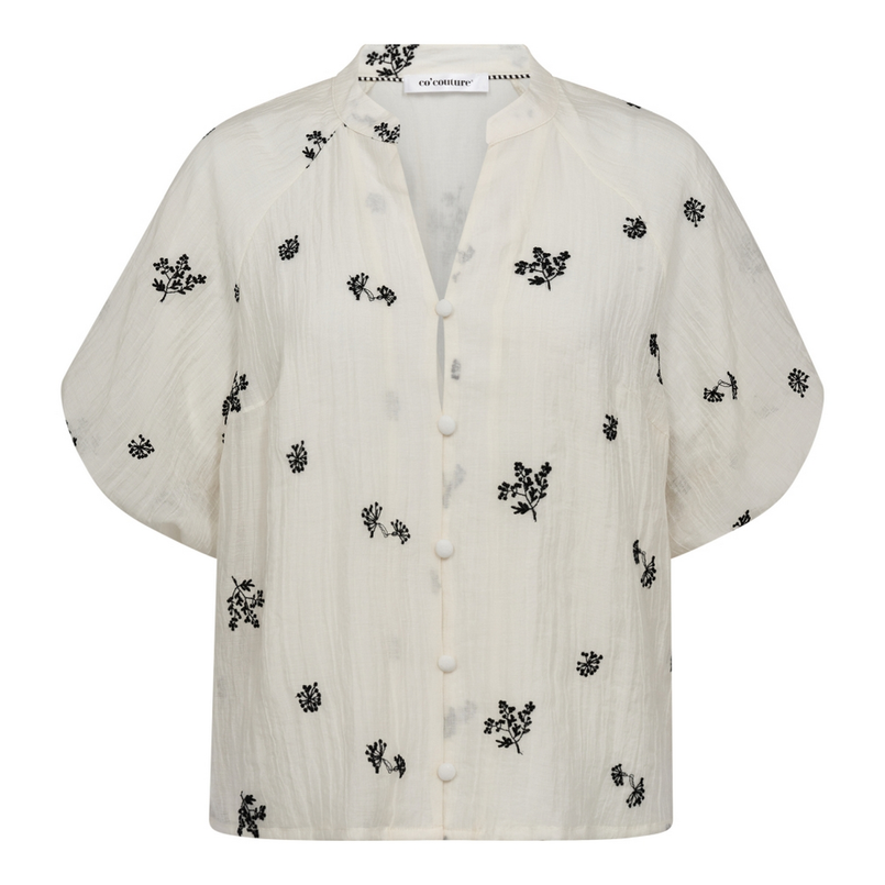 Co Couture Dames Blouse Colleen Vshirt OFF-WHITE