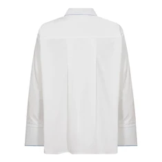 Co Couture Dames Blouse Donna Fold Cuff Shirt Wit