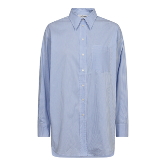 Co Couture Dames Blouse Gia Oversize Shirt Bleu