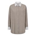 Co Couture Dames Blouse Grant Stripe Shirt Bruin dessin