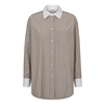 Co Couture Dames Blouse Grant Stripe Shirt Bruin dessin