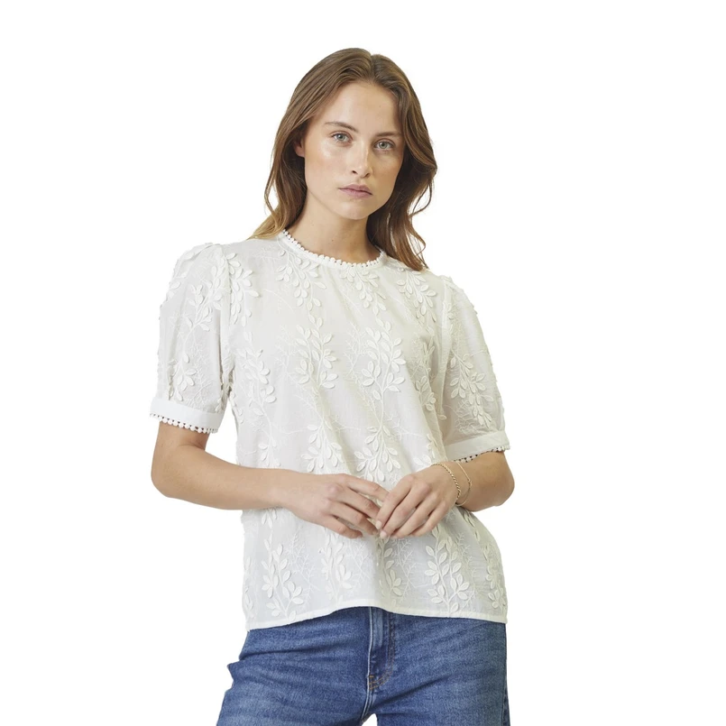 Co Couture Dames Blouse Nessa Cc Top OFF-WHITE