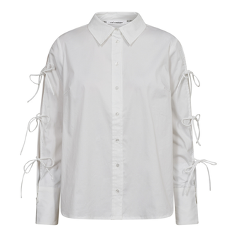 Co Couture Dames Blouse Poppy Tie Shirt Wit