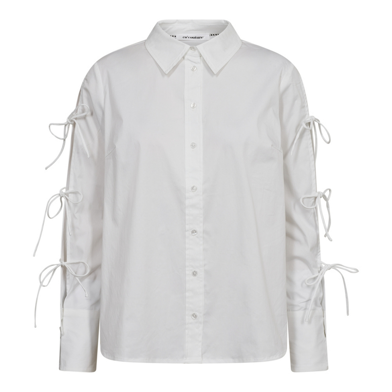 Co Couture Dames Blouse Poppy Tie Shirt Wit