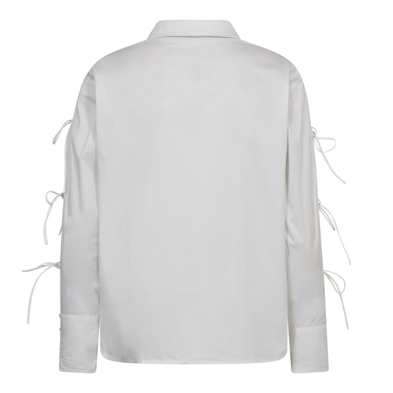 Co Couture Dames Blouse Poppy Tie Shirt Wit