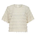 Co Couture Dames Blouse Triangle Ss Blouse OFF-WHITE