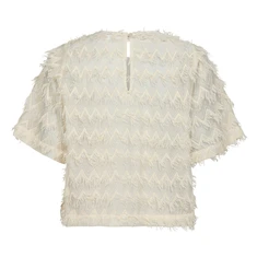 Co Couture Dames Blouse Triangle Ss Blouse OFF-WHITE