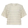 Co Couture Dames Blouse Triangle Ss Blouse OFF-WHITE