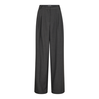 Co Couture Dames Broek Liane Pleat Pant Donkergrijs