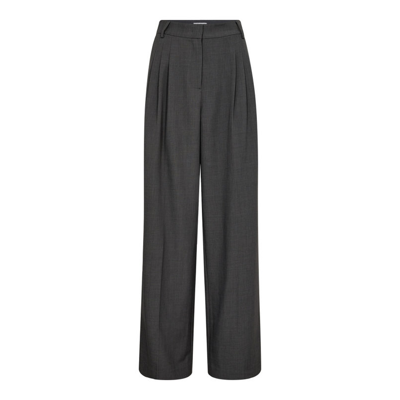Co Couture Dames Broek Liane Pleat Pant Donkergrijs