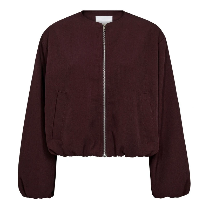 Co Couture Dames Jasje 30330 LUNA BALLOON ZIP JACKET Wine