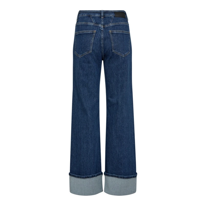Co Couture Dames Jeans 31585 HUBBY REANKLE LL JEANS Mid blue denim