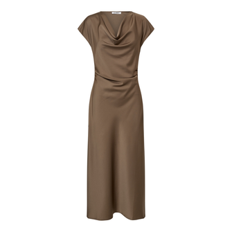 Co Couture Dames Jurk Adna Wing Dress Midden bruin