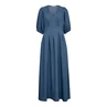 Co Couture Dames Jurk Denim Pleat Dress Mid blue denim