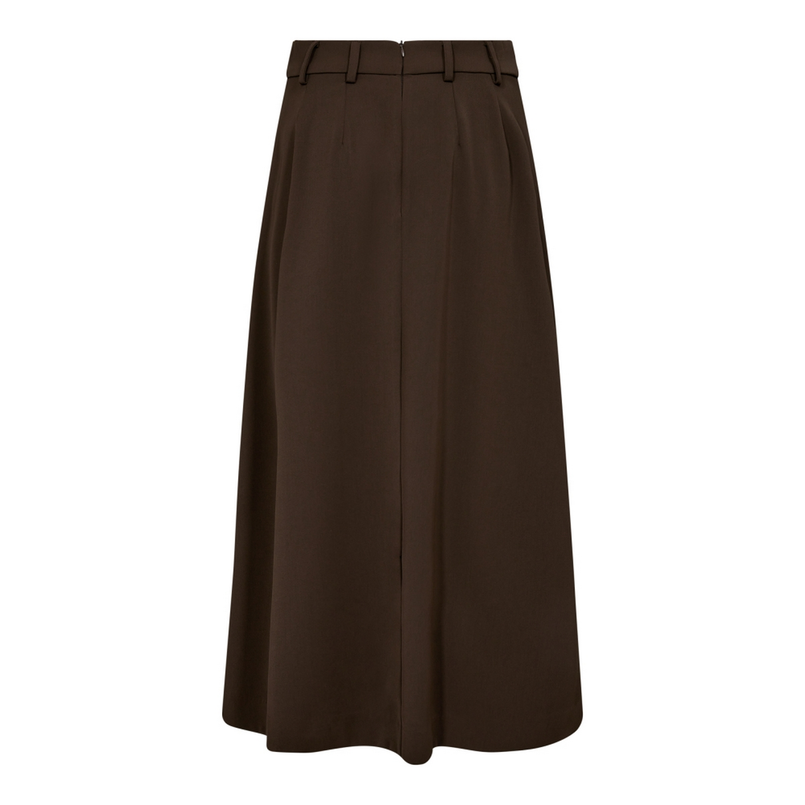 Co Couture Dames Rok Anya Pleat Skirt Bruin