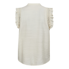 Co Couture Dames Top Caryn Frill Top OFF-WHITE