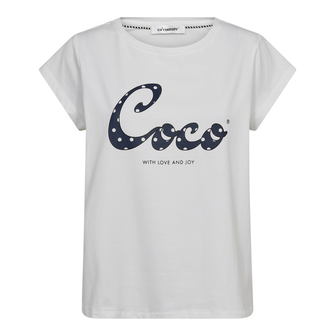 Co Couture Dames Top Dot Coco Tee Wit